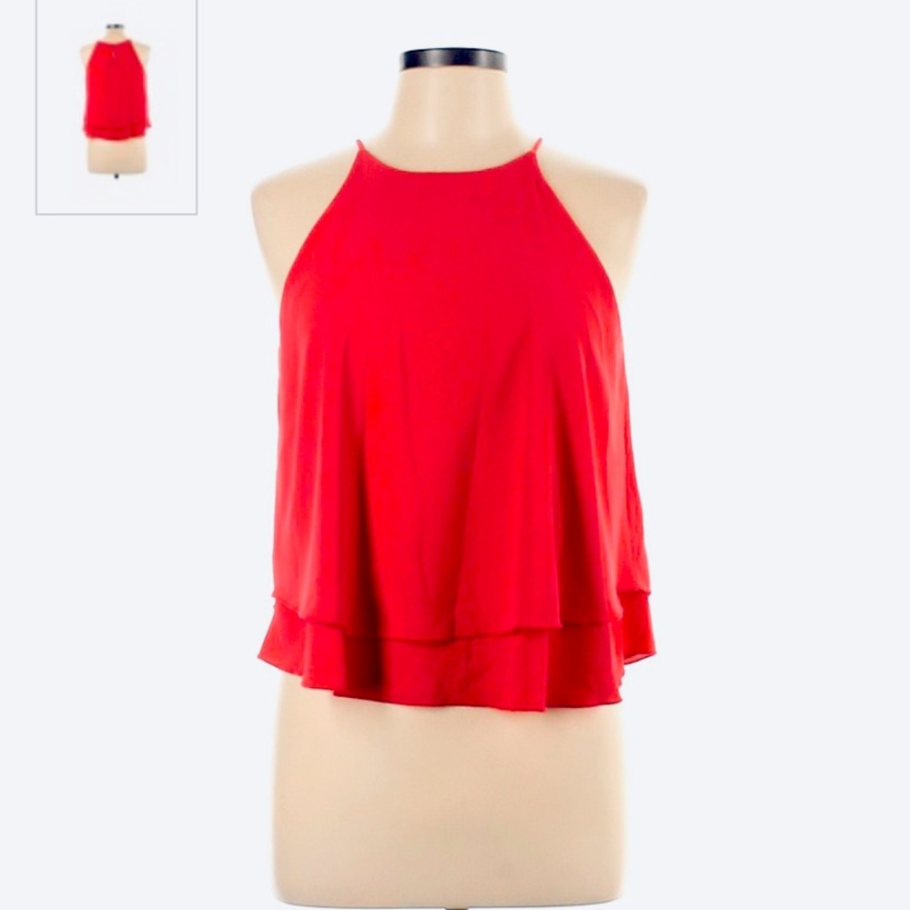 Tyche- Red Sleeveless Top